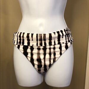La Blanca Monochrome Tie-Dye High-Waist Bikini Bottoms